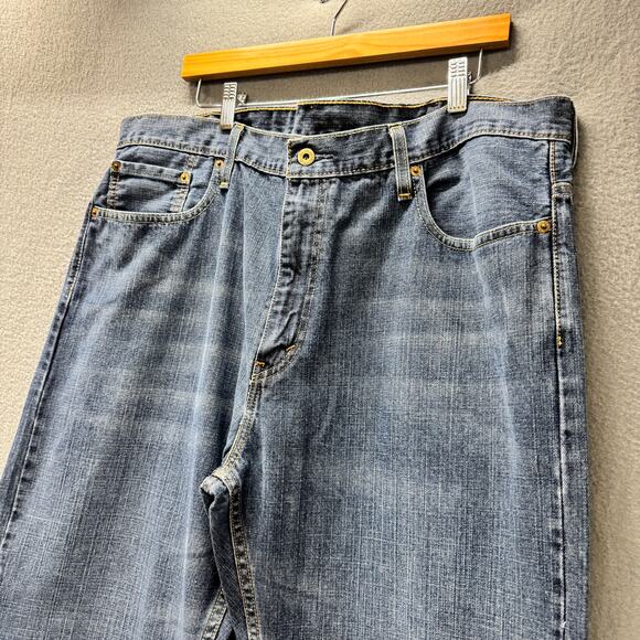 Levi's 569 Jeans Mens 40x30 (41x30 Actual) Loose Straight Blue Denim - Picture 7 of 9